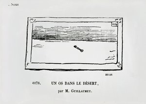 A Bone in the Desert, karikatur av et maleri Ørkenen av Gustave Guillaumet fra 